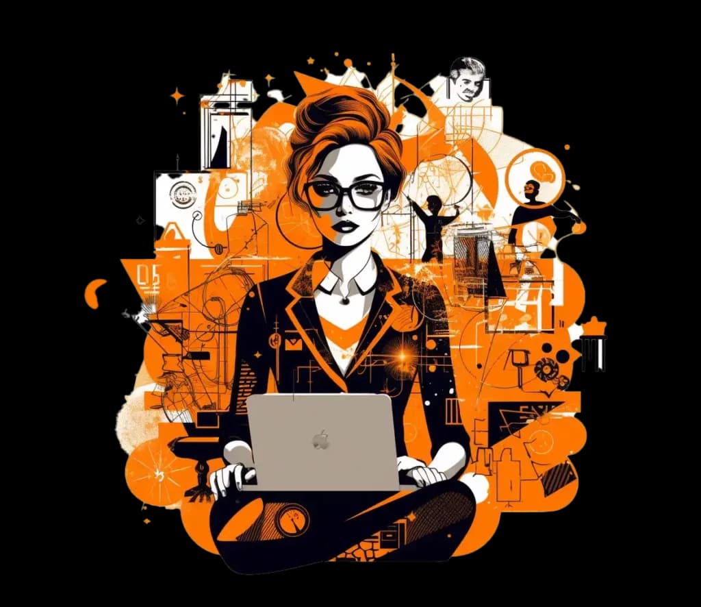 Woman celebrating success