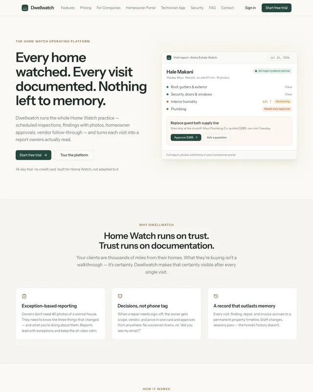 Dwellwatch website