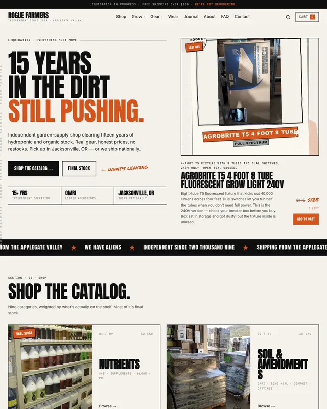 Rogue Farmers website