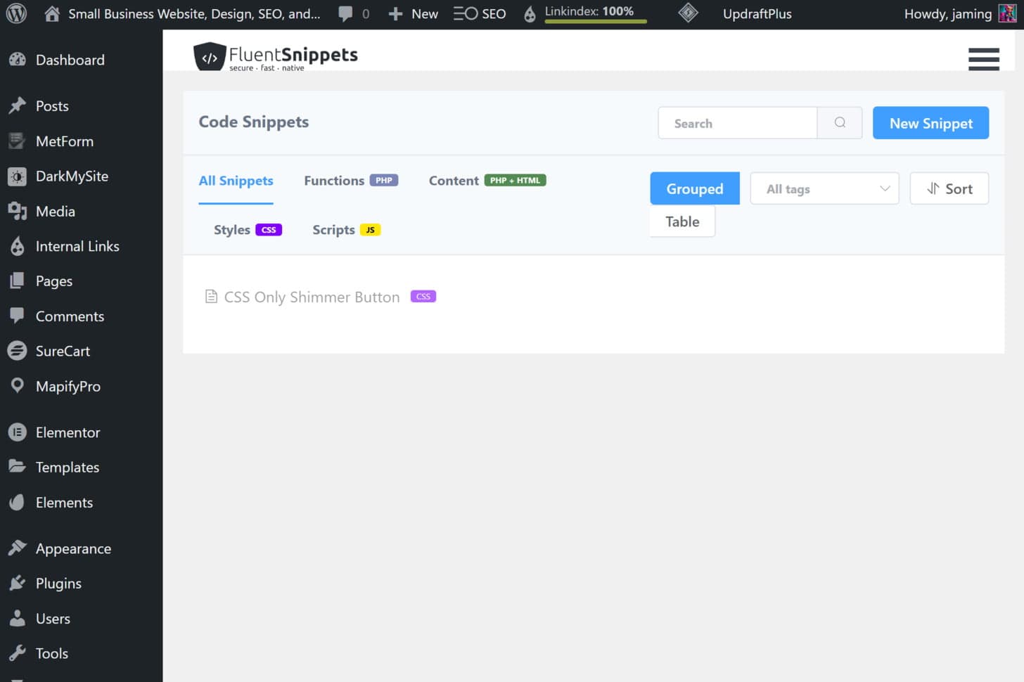 Fluent Snippets WordPress Screenshot 3