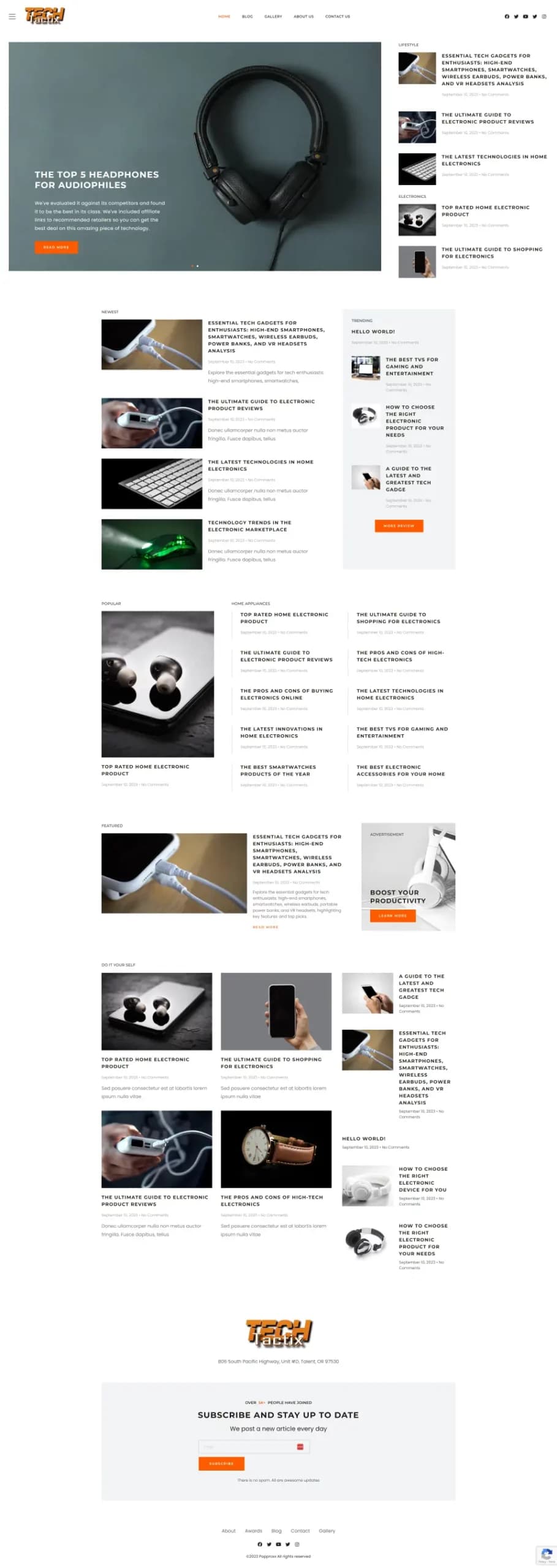 TechTactix technology services website.