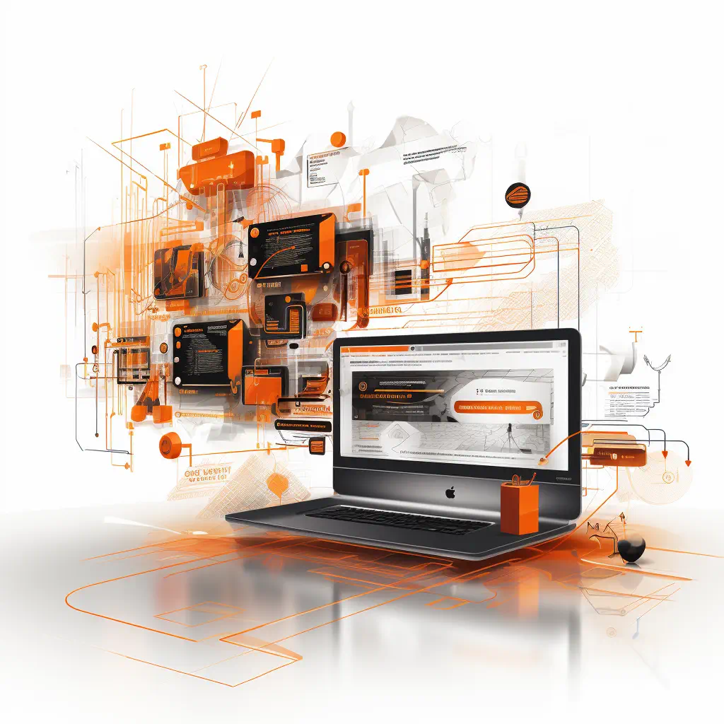 UX/UI website wireframe prototype illustration